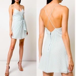 Alice+Olivia Katie Mint Swiss Dot Wrap Dress